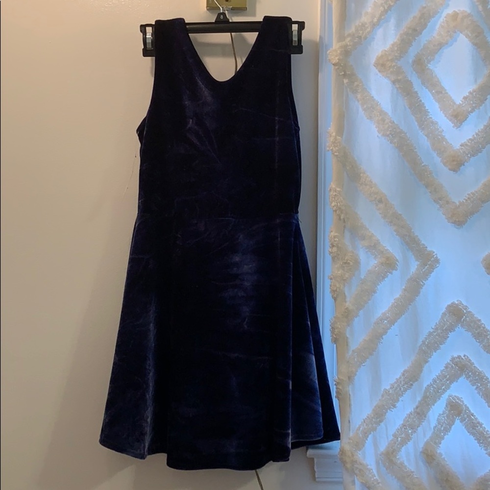 blue velvet dress